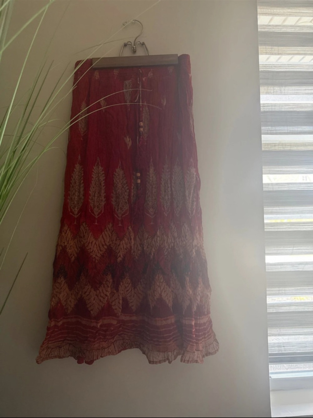 Boho Soft Surroundings Printed  Skirt size M